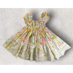 Rachel Zoe Sundress Embroidered Neckline Pineapple Toddler Girl 4T